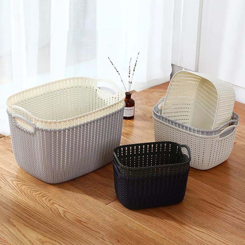 Imitation Vines Preparation Naba Basket Toy Desktop Cosmetics Storage Basket Thick Plastic Bathroom Toiletries Storage Basket