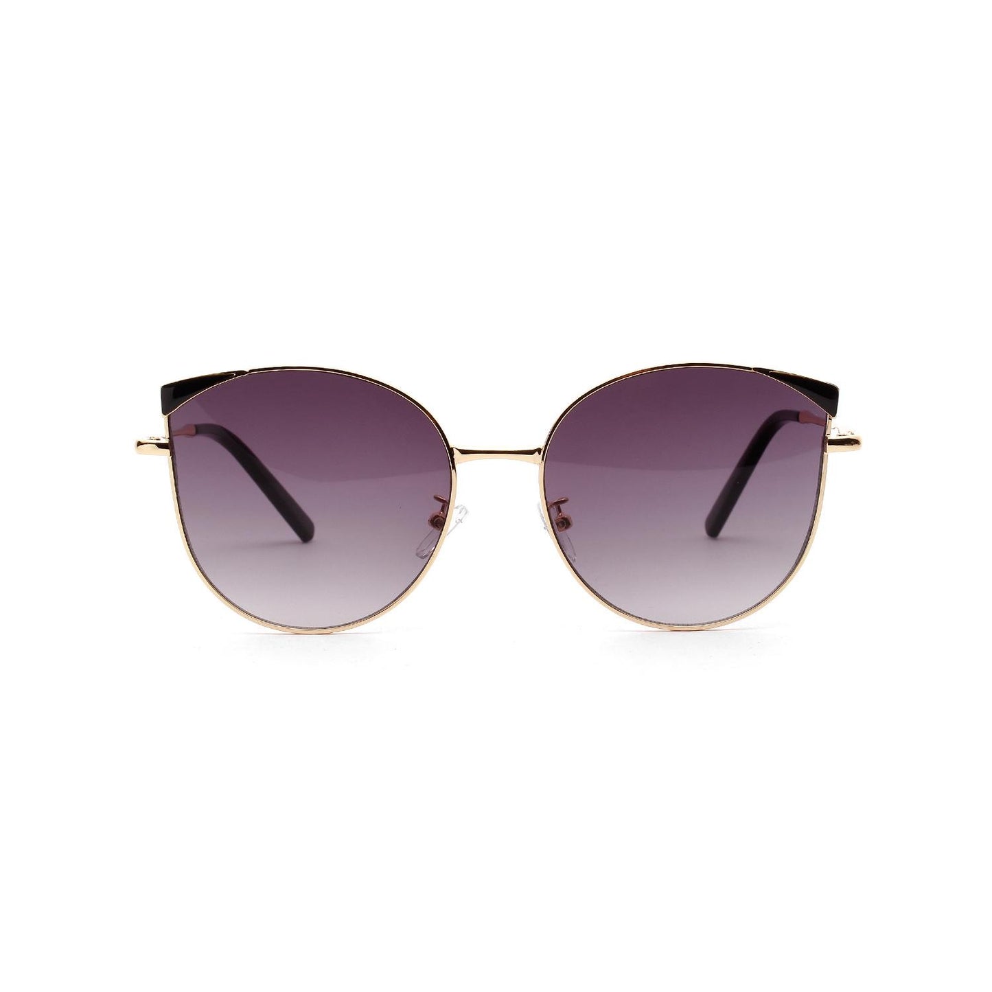WTEMPO Cat Eye Retro Pointed Sunglasses Female Metallic Round Sunglasses