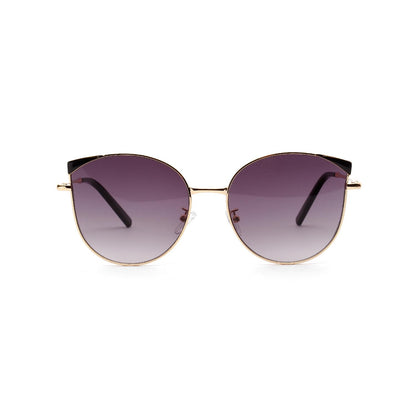 WTEMPO Cat Eye Retro Pointed Sunglasses Female Metallic Round Sunglasses