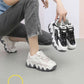 Female Student Sports Shoes Breathable Mesh Shoes Casual Shoes Small White Shoes Leather Thick Soles Large Soles Comfortable Mesh Shoes for Girls