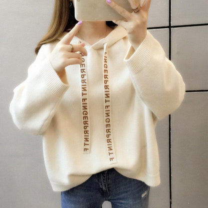 Knitwear Women's Hoodie Sweater Autumn Winter New Sweater Loose Top Joker