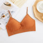 Korean Version Simple Solid Color Breathable Girl Short Beautiful Back Backing Suspender Wrap Bra Vest Bra