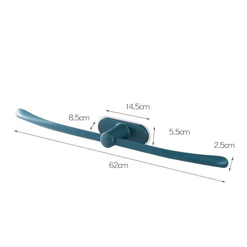 62CM Towel Rack Bathroom Simple And Seamless Storage Rack Bathroom Plastic Bow-shaped Towel Rack Creative Single Rod Towel Rack Slippers Rack Rag Rack