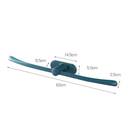 62CM Towel Rack Bathroom Simple And Seamless Storage Rack Bathroom Plastic Bow-shaped Towel Rack Creative Single Rod Towel Rack Slippers Rack Rag Rack