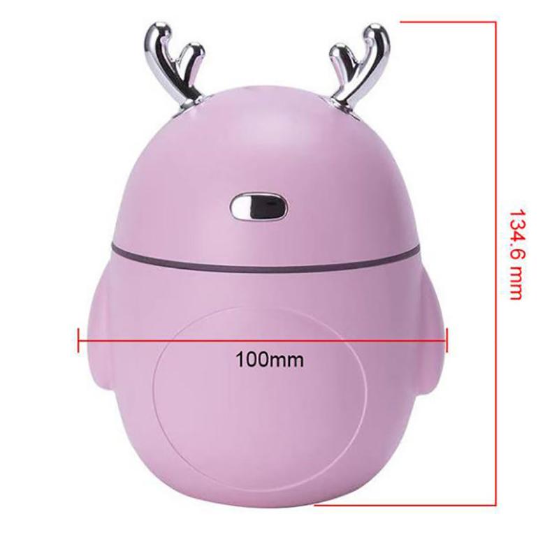 320ml Cute Deer Air Humidifier 8h Spray USB Electric Sprayer Mini Portable Aroma Diffuser for Home Office Car