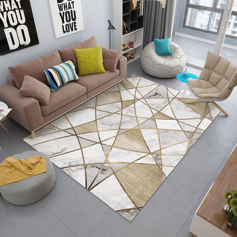 Nordic Minimalist Ins Style Geometric Living Room Sofa Coffee Table Bedroom Household Carpet Tatami Doormat Bedside Blanket