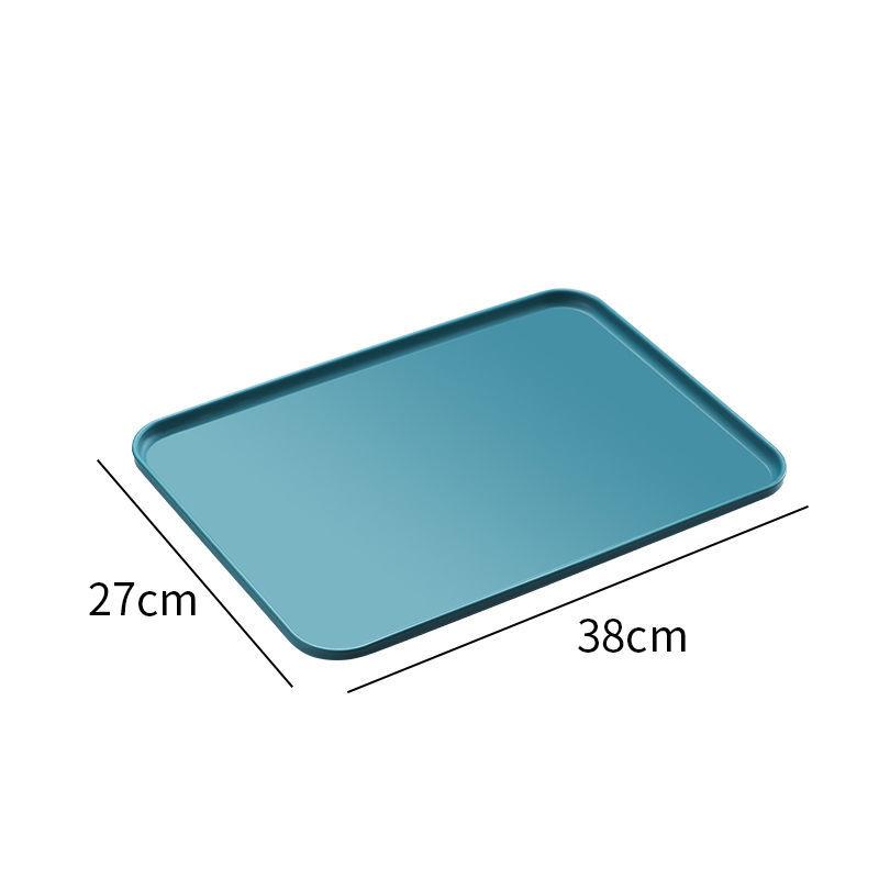 Tea Tray Plastic Tray Rectangular Household Dumplings Cake Bread Special Tray Living Room Fruit Tray Nordic Ins