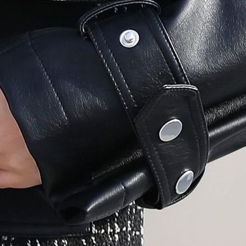 Women's Leather Jacket 2021 Short Student Korean Style Loose Autumn Coat