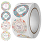 500pcs 4 Styles Thank You Sticker for Seal Labels Round Floral Multi Color Labels Sticker Handmade Offer Stationery Sticker