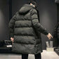 2021 New Style Down Padded Jacket Men's Mid-length Padded Jacket Winter Plus Velvet Thick Trendy Coat