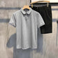 Striped Lapel Short-sleeved Men's POLO Shirt British Retro All-match Casual T-shirt Slim Paul Shirt