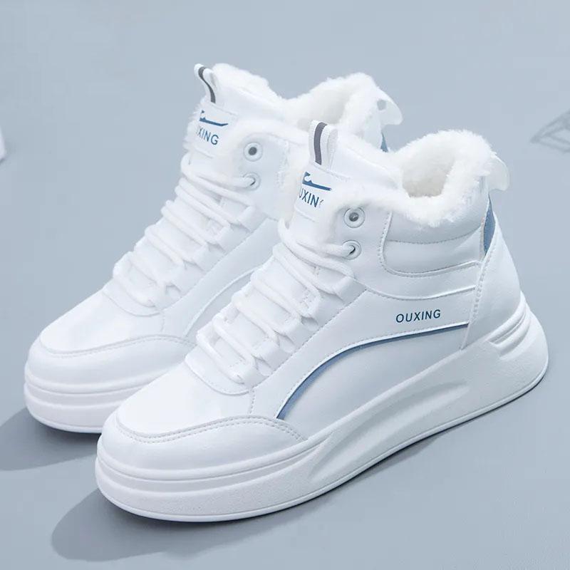 High-top Cotton Shoes Women Plus Velvet Warm Winter Shoes Snow Boots Shoes Waterproof Non-slip Shoes Casual Shoes