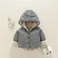 Children's Clothing Cotton Winter Clothing Suit Plus Velvet Thickening Cartoon Male and Female Baby Korean Children Hooded Jacket