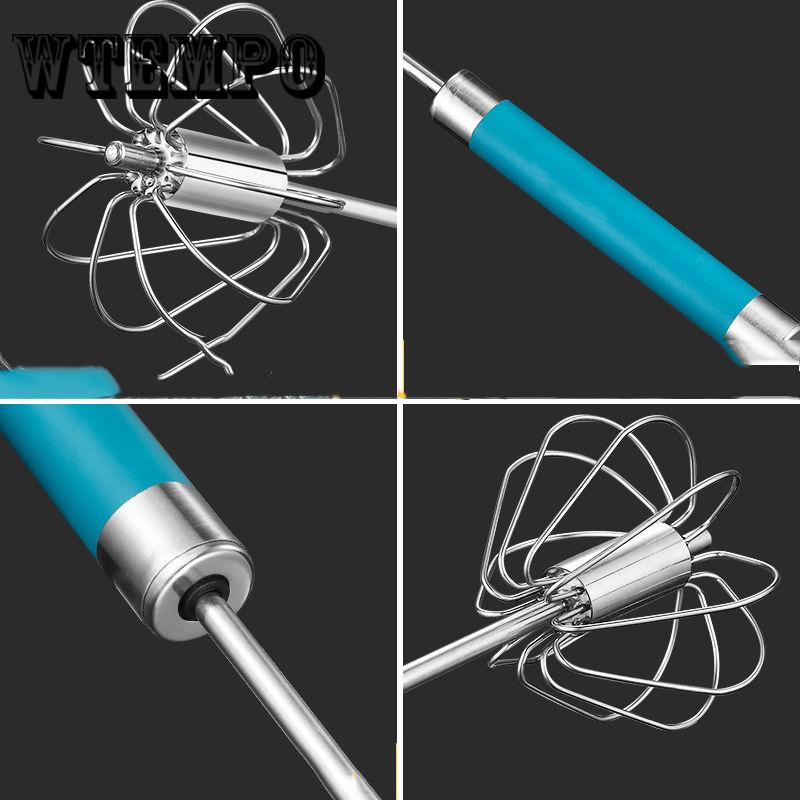 Semi-automatic Egg Beater Stainless Steel Cream Manual Hair Beater Egg Stick Baking Tool