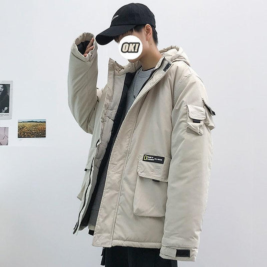 Cotton-padded Jacket Men's Padded Jacket 2021 New Student Loose Padded Jacket Winter Trend Down Padded Jacket Men