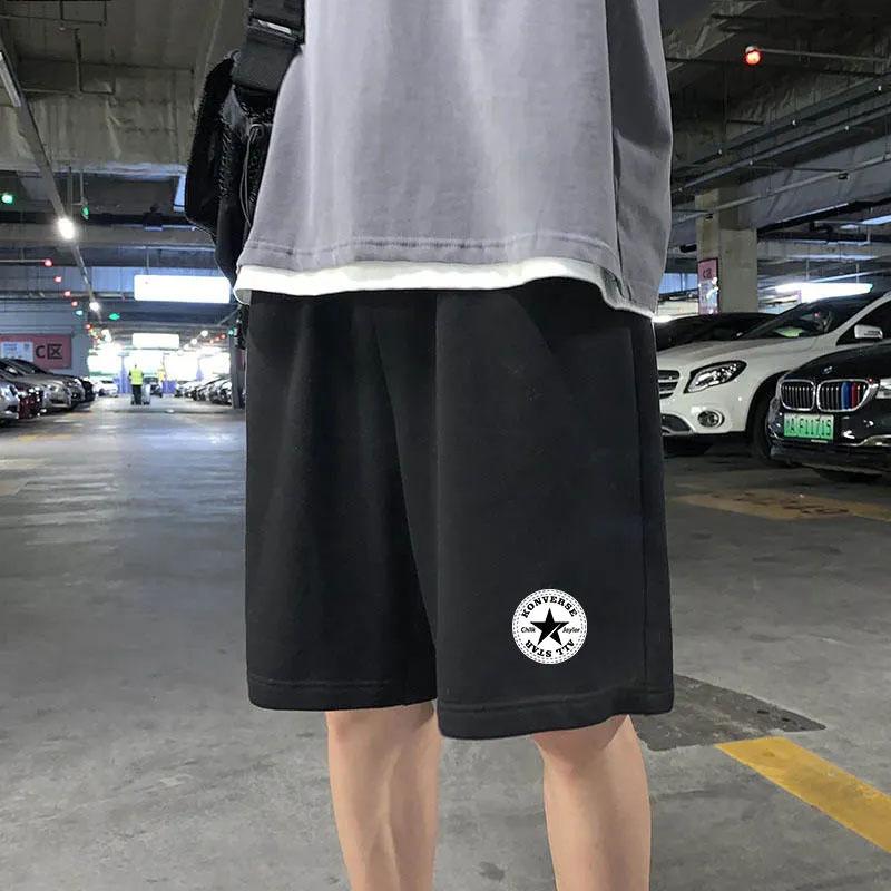Youth Casual Shorts Men's Loose Straight Solid Color Pants Sports Versatile Casual Comfortable Five-point Pants