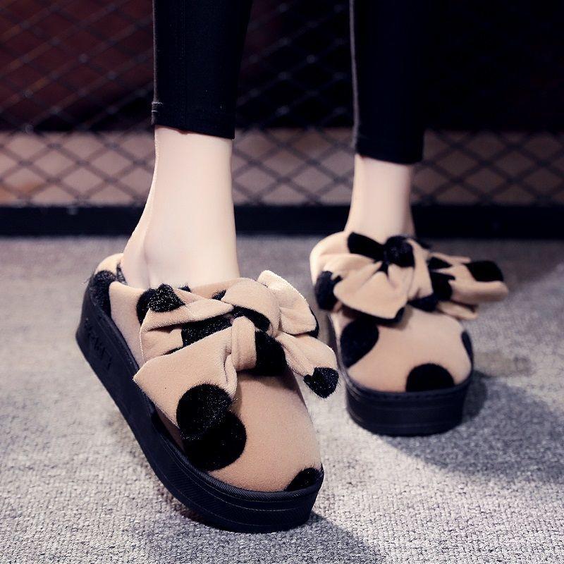 Warm Cotton Slippers Autumn and Winter Fashion Trend Flat Shoes Suitable for Indoor Leisure
