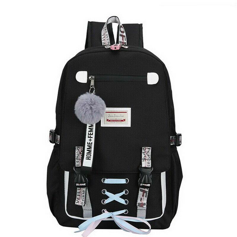 New Casual Backpack Middle School Student Bag Usb Charging Anti-theft Backpack