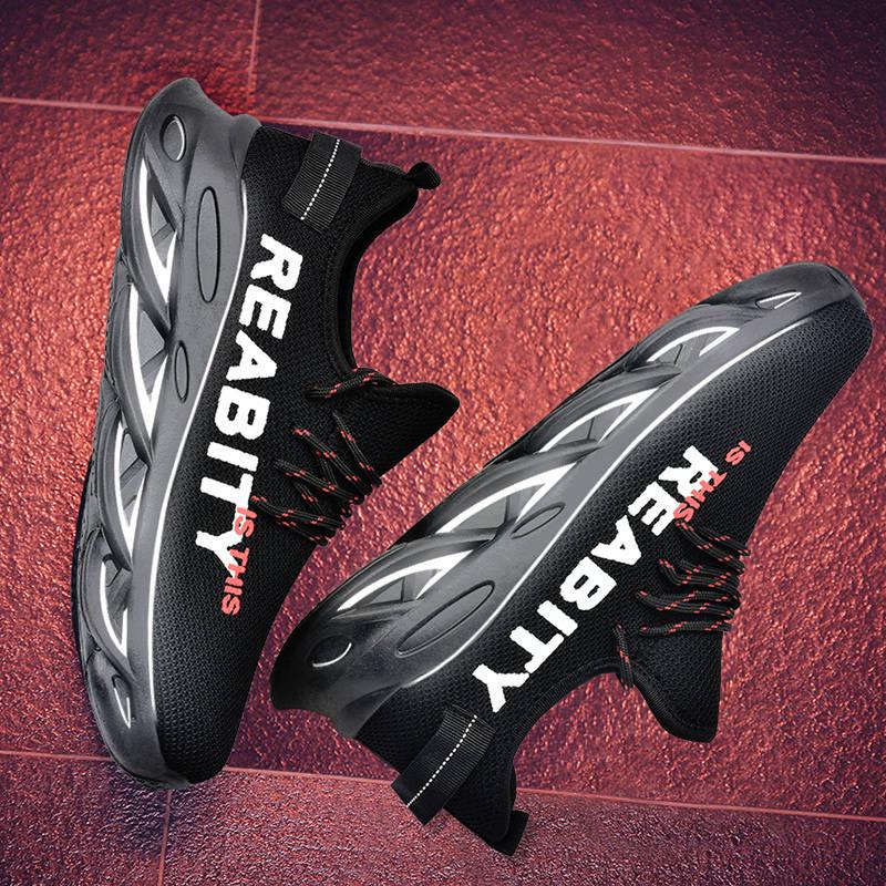Men Running Shoes Flying Woven Sneakers Mesh Breathable Light Weight Sports Shoes Male Footwear