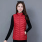 Winter Down Cotton Lightweight Slim Sleeveless Jacket Women's Short Thickened Warm Stand Collar Jacket