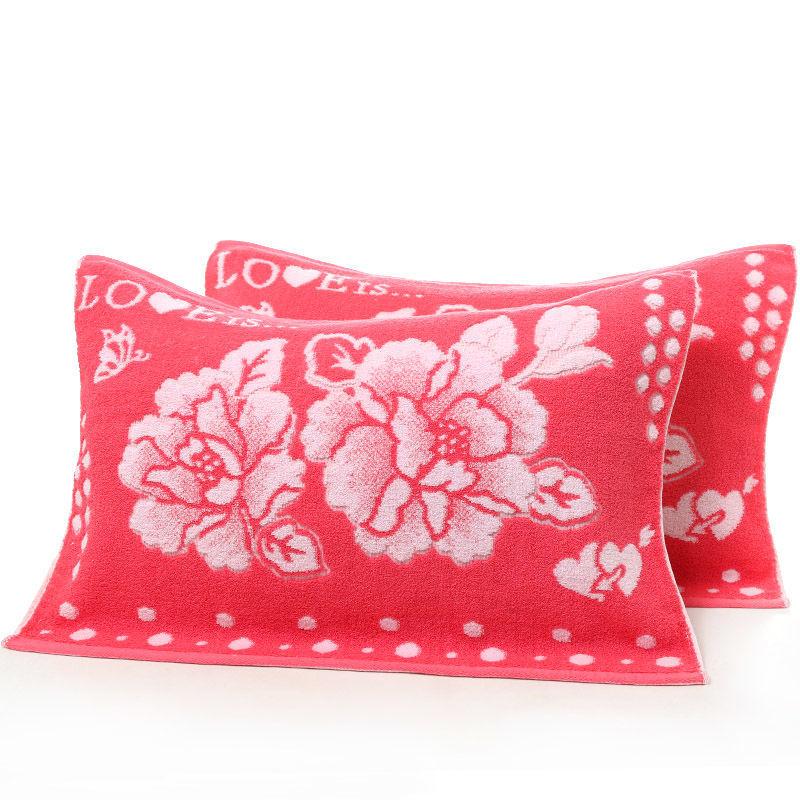 Increase Thicker Soft Comfortable Couple Terry Absorbent Pillow Towel Four Seasons Adult Pure Cotton Cartoon Pillow Towel