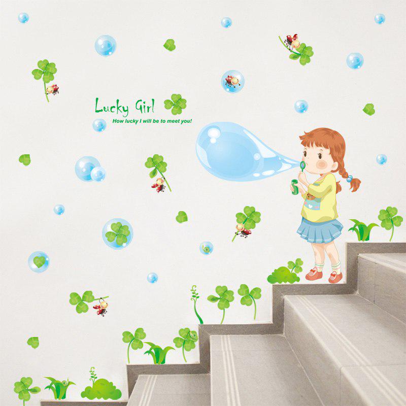 [Wall sticker ]Blow Bubbles Wall Stickers For Kids Rooms Bedroom Living Room Children Room Wall Deca