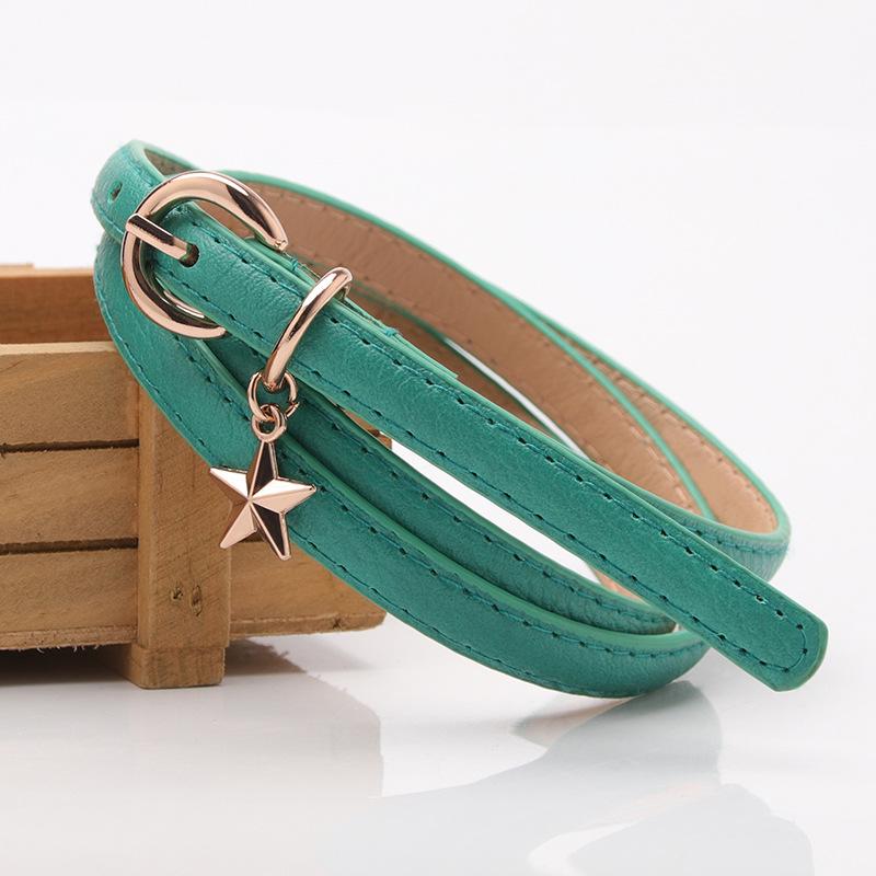 Ladies Star Pendant Decorative Thin Belt Fashion Belt Female Student Belt