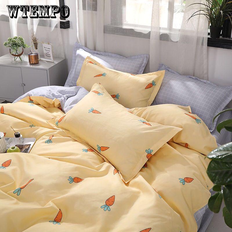 Summer Duvet Cover Queen King Bedding Bed Linen Grey Flat Sheet Blue Bedclothes Super King