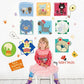 Creative animal cartoon wall stickers room background decoration removable