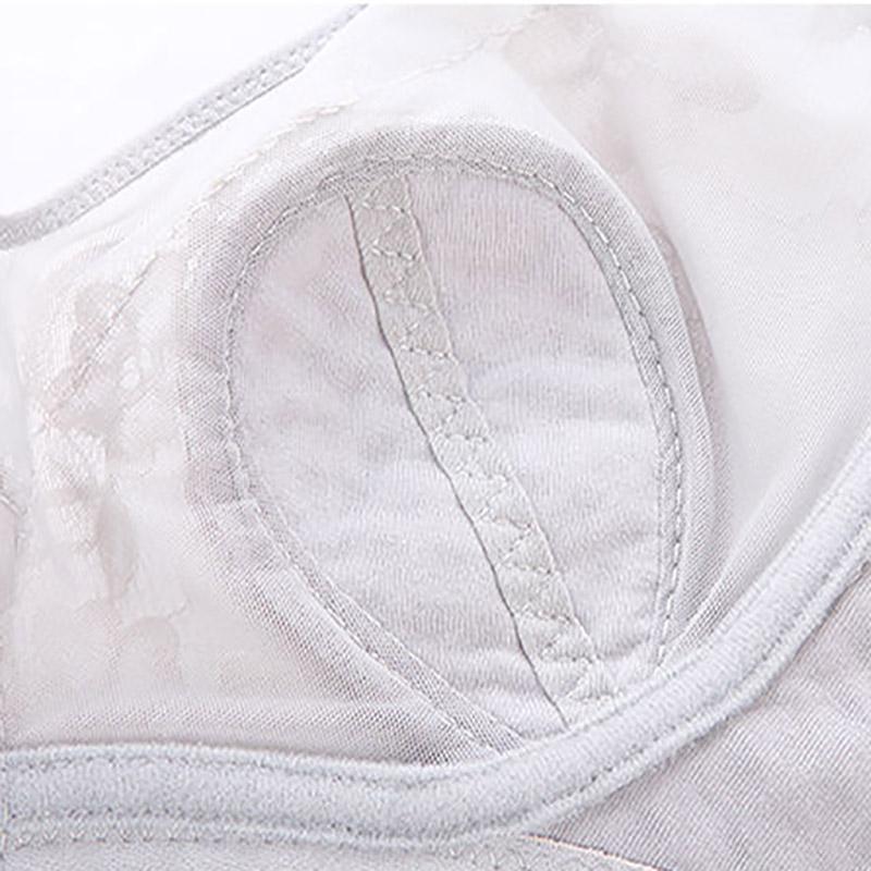 Summer Ultra-thin Sexy Lace No Steel Ring No Sponge Gathering Anti-sagging Breathable Skin-friendly Women's Underwear Bra