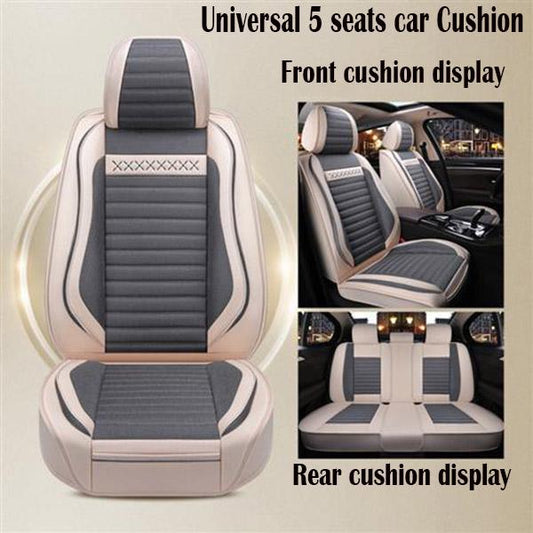 5 seats Universal car seat cover Waterproof Car Seat Cover Universal Leather 5 set Auto Seat Cushion