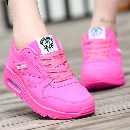 Runners Casual Shoes Women Breathable Mesh Cushion Flat Sneakers Outdoor Sport Fashion Trainers Shoes