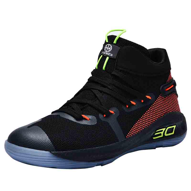 High-top basketball shoes men outdoor non-slip sports basketball shoes white black sneakers tennis