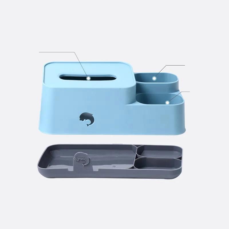 Multifunctional Tissue Box Living Room Coffee Table Desktop Storage Box Nordic Style Simple Creative Draw Paper Box Remote Control Storage