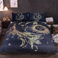Home Decor Sun Flower Embroidery Duvet Cover with Pillow Cases Quilt Cover 3 Pcs Bedding Set