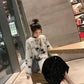 Autumn and Winter Fashion All-match Sweater Pullover Loose Shiny Silk Top Mid-length Snowflake Pattern Female Sweater