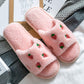 Cute Cotton Slippers In Autumn and Winter Indoor Warm Flat Shoes Comfortable Soft-soled Shoes Soft and Fluffy