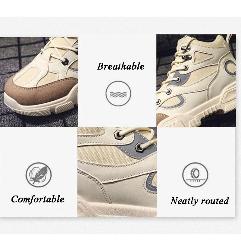 Men Safety Work Boots Shoes No-slip Steel Toe Working Boots Pluse Size Martin Boots Warm Plus Velvet Reflective Sneakers