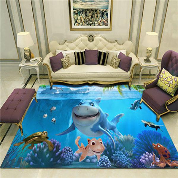 3D Modern Minimalist Style Light Luxury Carpet Abstract Nordic Living Room Bedroom Bedside Blanket