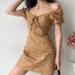 Denim Style Dress French Retro Slim Dress Slim Sexy A-line Skirt