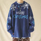 WTEMPO Christmas Couple Sweater Soft Casual Knitted Sweater Winter Warm Pullover Crew Neck Sweater