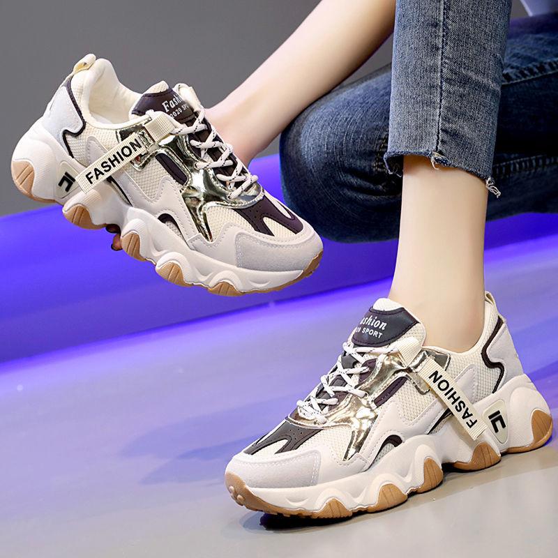 Heightened Travel Running Shoes Casual Student Breathable Sneakers All-match Comfortable Women Walking Sneakers