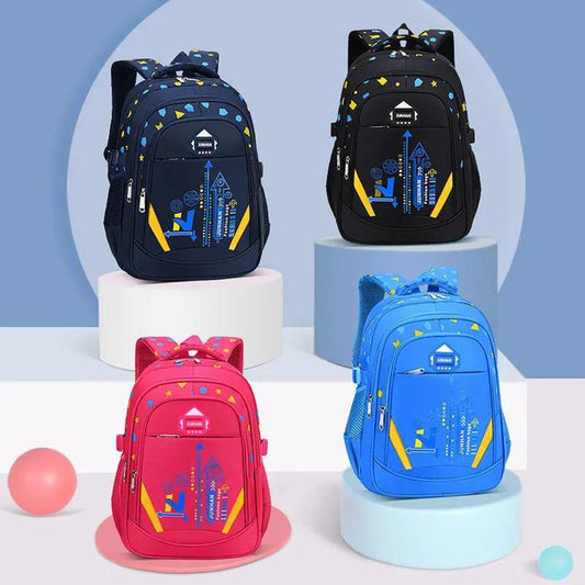 Students' Schoolbags Children's Schoolbags Ridge Protection Backpacks Student Backpacks for Boys and Girls