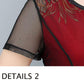 XL-XXXXXL Plus Size  Mid-length Printed Round Neck Thin Chiffon Neck Short Sleeve  Over-the-knee Dress Mom A-line Skirt