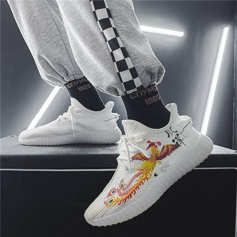 Trend Canvas Coconut Shoes Couple Korean Breathable Running Net Shoes Summer Fly Woven Breathable Casual Sneakers