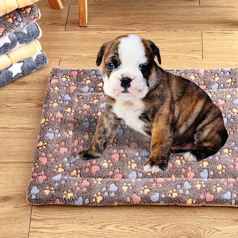 Pet Dog Mat Winter Cat Thick Blanket Autumn and Winter Dog Woven Cat Cater Sleeping Cotton Quilt Warm Pet Sleep Pad