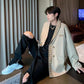 Thin Men's Casual Suits Loose Ruffian Handsome Single-piece Casual Slim Tops Single-piece Long-sleeved Warm Jackets Men's Short Jackets