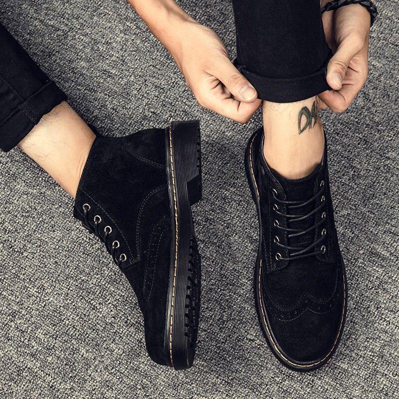 Winter Boots Men Super Warm Comfortable Martin Boots High-top Lace-Up Fashion Winter Shoes Men