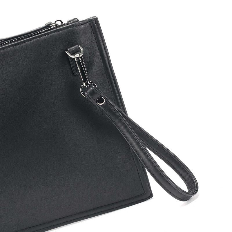 Business Briefcase Men National Style PU Leather Joker Zipper Waterproof Handbag Shoulder IPAD Bag