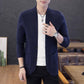 Autumn Jacket Men's Slim Knit Sweater Cardigan Fashion Jacket Men's Casual Handsome Outwear